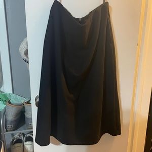 Long black wool skirt